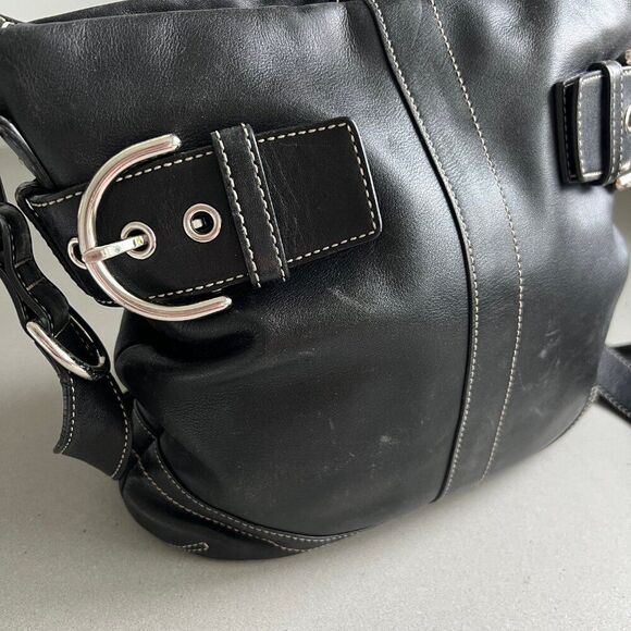 Coach Legacy Soho Black Leather M1S-9186 Tote Shoulder Bag Vintage - Picture 7 of 14